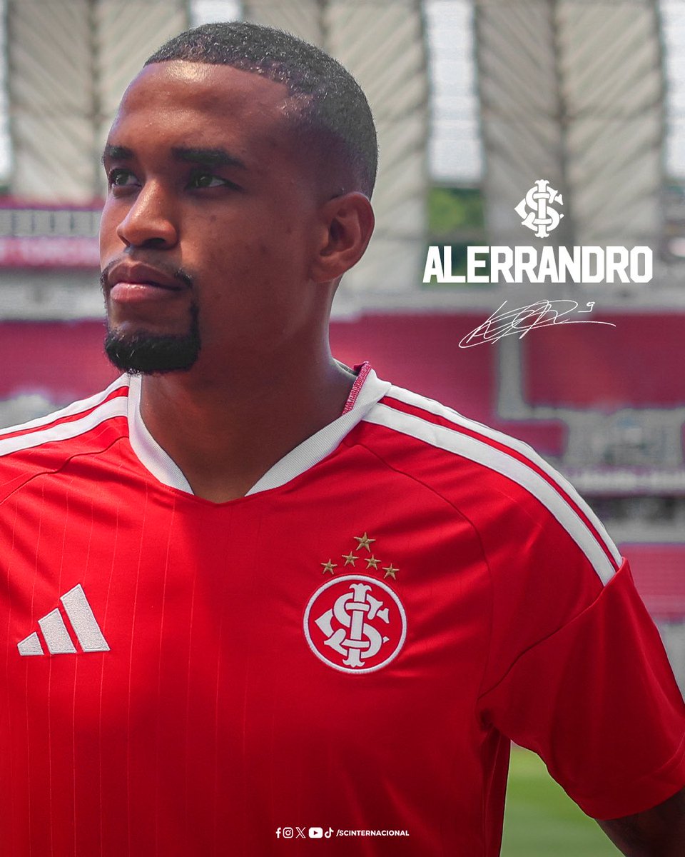 SCInternacional's tweet photo. Bem-vindo, Alerrandro! 🇦🇹🤝

🔛 O novo atacante colorado foi apresentado na tarde desta segunda-feira (2), no Beira-Rio! Confira como foi a coletiva do camisa 𝟵 do Clube do Povo: https://t.co/RAtIYCoQZS. 🔝👊 https://t.co/R0ib0rPuiD