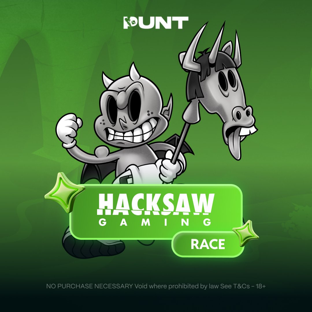 Happy Monday! We just launched a devilishly delightful 2K SC Race with Hacksaw for the week 😈

Spin your way into the top 10 to steal a slice of the prize pool 😏

punt.com/casino/group/p…

Race ends 2/9 @ 1pm PT. No purchase necessary, T&amp;C apply. Must be 18+.