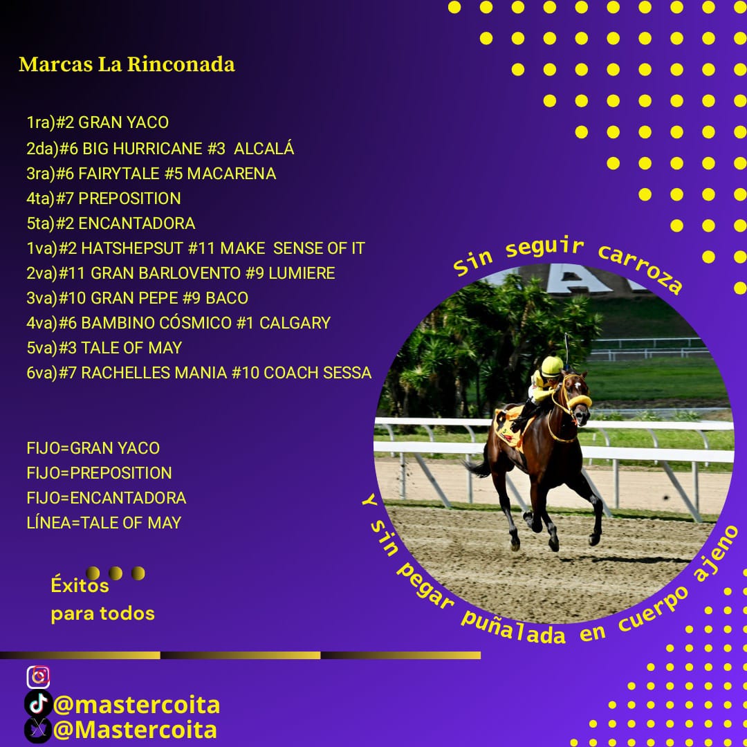 👀 Así me gustan a mí para esta reunión #6 en el Hipódromo la Rinconada por cortesía de el grupo EL DERBY, entrá y disfruta del placer de jugar de la comodidad de tu casa o oficina chat.whatsapp.com/Ca0Dw2yeBWf3iI…