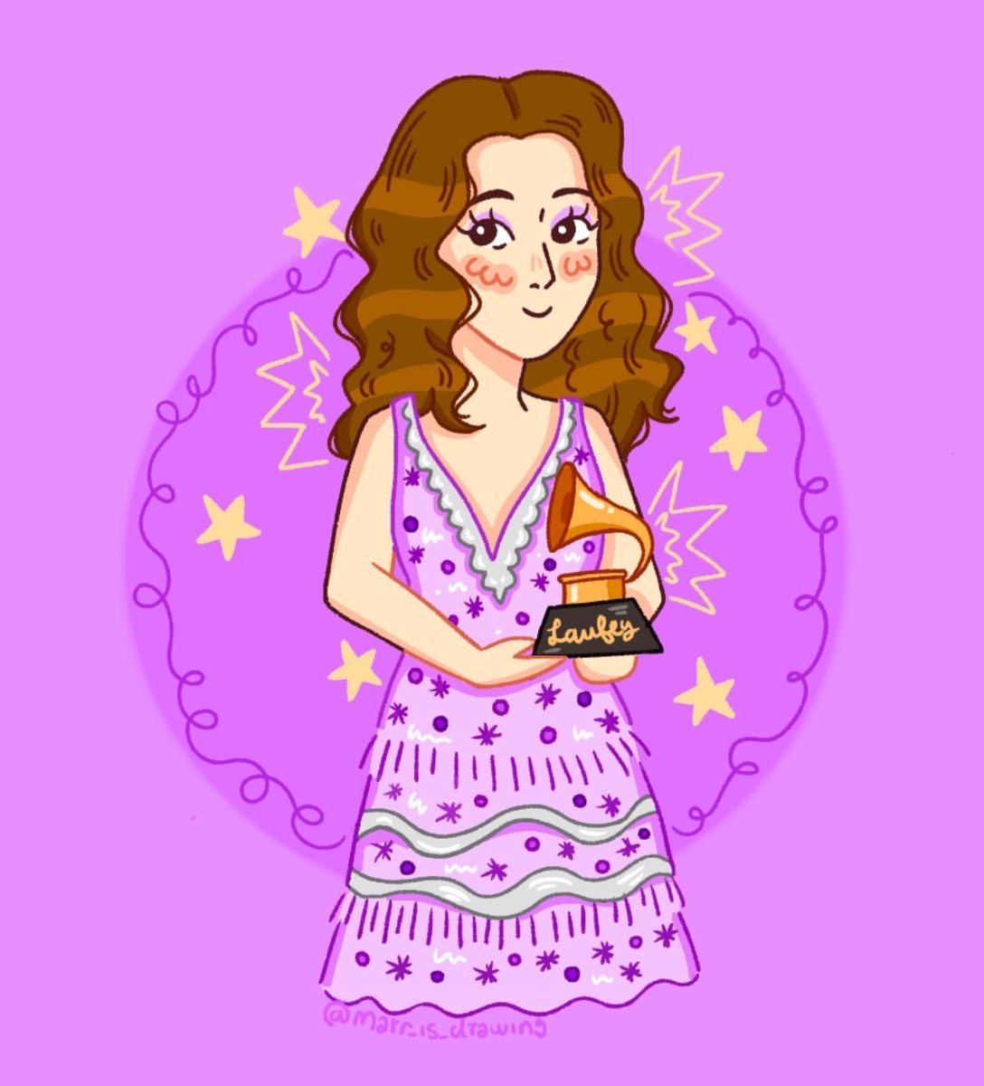 Marr_is_drawing's tweet photo. Laufey is a #GRAMMY winner again!!! 🕰️💜 https://t.co/3JCLJivyYM
