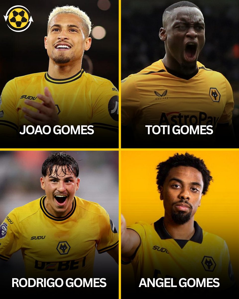 🚨 After the signing of Angel Gomes, Wolves have now got four players in their squad named Gomes:

🇧🇷 João Gomes
🇵🇹 Toti Gomes
🇵🇹 Rodrigo Gomes
🏴󠁧󠁢󠁥󠁮󠁧󠁿 Angel Gomes