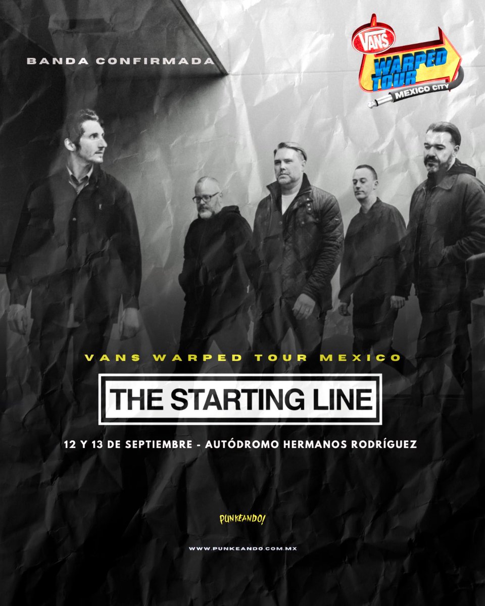 Punkeandoo's tweet photo. Comenzamos el cuarto día de anuncios del Vans Warped Tour y The Starting Line se confirma como la novena banda anunciada para la edición de México. Además, también fueron anunciados Ice Nine Kills para la edición de Montreal y Hot Chelle Rae para las ediciones de Estados Unidos. https://t.co/qtz7PkC0xf