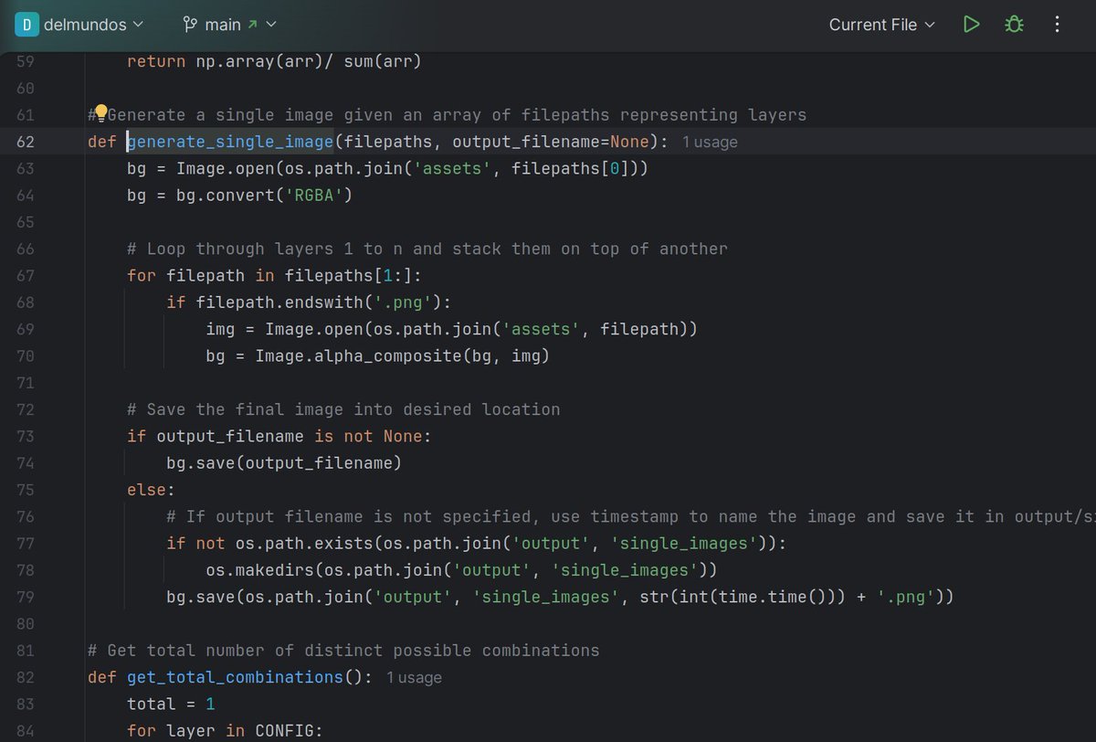 6/ Stage 6: The 10,000

The build scripts are all written in Python. These managed the image generation, collection build, the randomisation and rarity calculations, as well as the metadata generation.

IPFS is the natural storage mechanism for the collection for both image and
