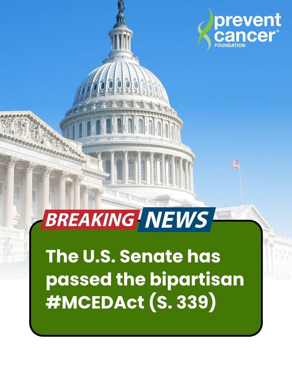 preventcancer's tweet image. ICYMI: On Friday, the U.S. Senate passed the #MCEDAct! Thank you @MikeCrapo, @SenatorBennet, @SenatorTimScott &amp;amp; @RonWyden for your leadership. It’s now back before the House, who can bring it over the finish line this week. For more info, visit preventcancer.org/early.