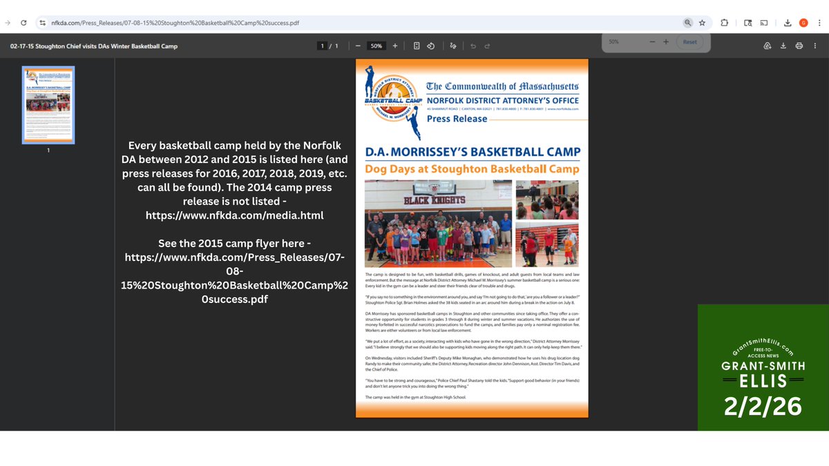 BREAKING🚨🚨;

I've confirmed that Jeffrey Epstein, Norfolk DA Michael Morrissey and Robert Devine (all three men potentially connected to a cop-run brothel in Epstein's network that used the state police in Massachusetts to enslave victims) were in Stoughton on July 8-9th 2014.