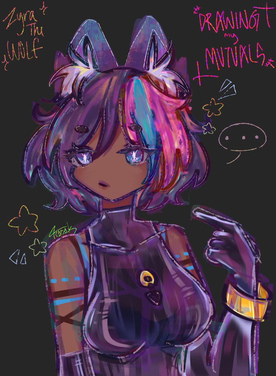 ||「DRAWING MY MUTUALS」||

i already have a second victim.
<a href="/ZyraTheWolf/">Zyra The Wolf</a> !!

she was so much fun to draw i’m glad i decided to draw her aaaaaaa!!!!