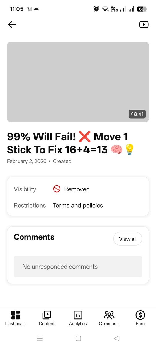 GoodBoy1660880's tweet photo. @TeamYouTube My livestream was wrongly removed. I was actively interacting &amp; replying to comments live. It wasn't spam or a loop. Appeal was rejected, please do a human review. Attached is the proof. 🙏
https://t.co/rt2SQzid5Z
Please tell me what I did wrong? https://t.co/fd5uoSOusR