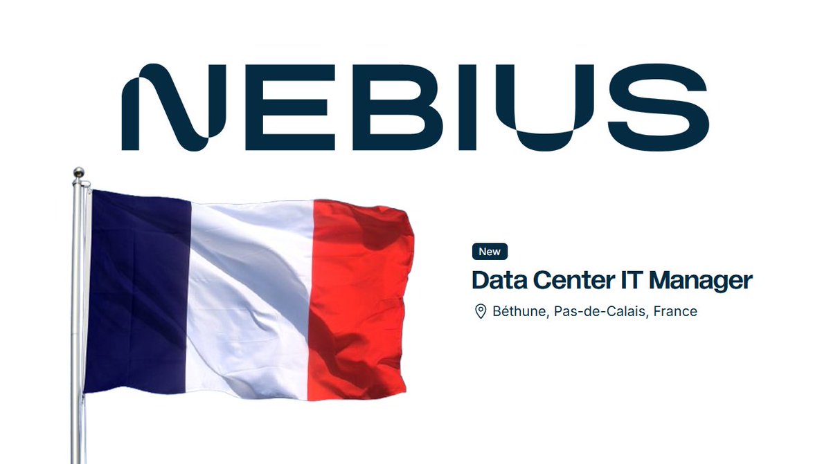 mvcinvesting's tweet photo. 🚨 $NBIS is hiring a Data Center IT Manager for a colocation facility in Béthune, France.

So far, the only confirmed colocation in France is in Paris. That suggests $NBIS may be preparing to expand its French footprint. 👀

The only data center project I could find in Béthune is being developed by Azur Datacenter. According to multiple regional press reports, the facility is expected to go live in early 2026.

Given the 26,000 m² building size, I believe the site could support tens of MWs of compute capacity.

Still speculative for now.