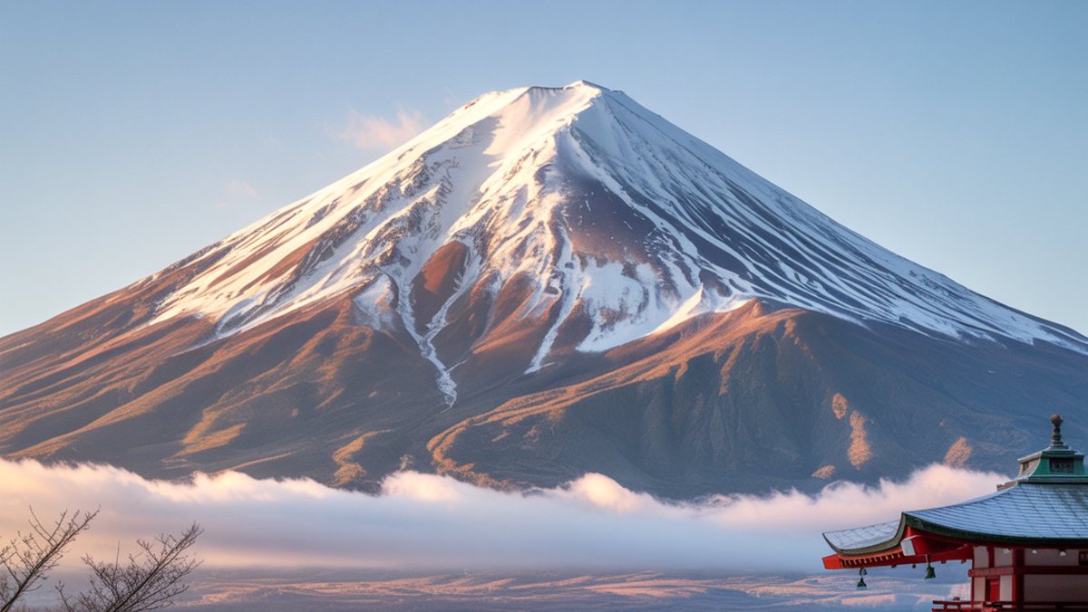 JapanEmb_Spain's tweet photo. Como cada mes, cambiamos nuestra foto de portada, teniendo como protagonista en febrero a #Fujisan cubierto de nieve 🗻

El monte Fuji es el monte más emblemático de todo #Japón y se trata de un lugar sagrado y fuente de inspiración ✨

¡Esperamos que os guste esta imagen! 😄 https://t.co/lG2eP1ybOC