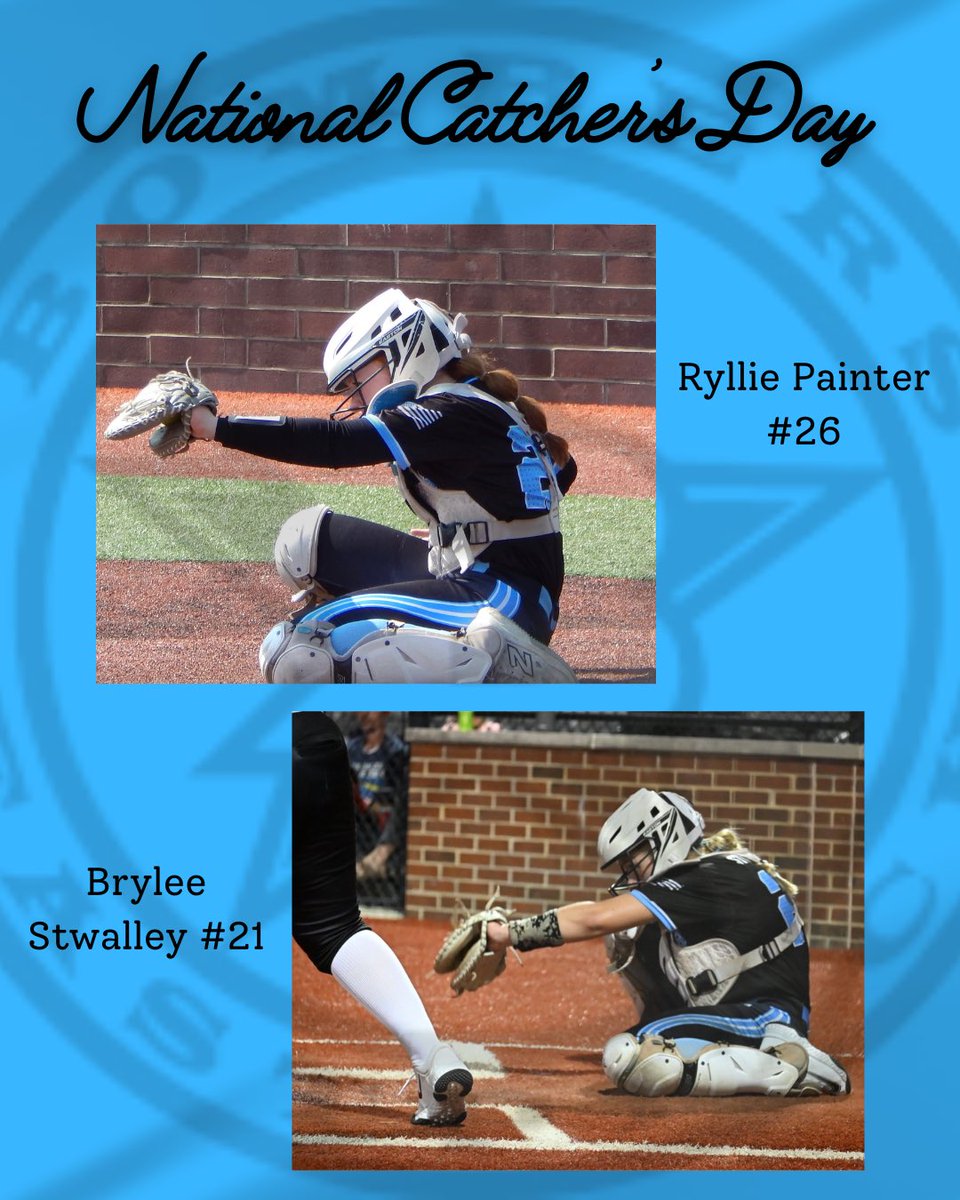 Bombers2010J's tweet photo. Happy National Catcher’s Day to the very best in the game! Ryllie Painter #26 and Brylee Stwalley #21! Yes they look the same, that just means they’re both that good! Thanks for being the best wall behind the plate, you two! 🩵

#GoBombers #BlueBloods https://t.co/BJApcYOkct