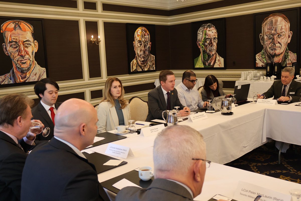 BramptonGraham's tweet photo. Grateful to bring together military leaders, veterans and veteran-serving organizations to discuss the challenges facing CAF members, veterans and their families. 

Under the leadership of Premier @fordnation, we’re committed to delivering the support they deserve. https://t.co/E6NH6DCAQE
