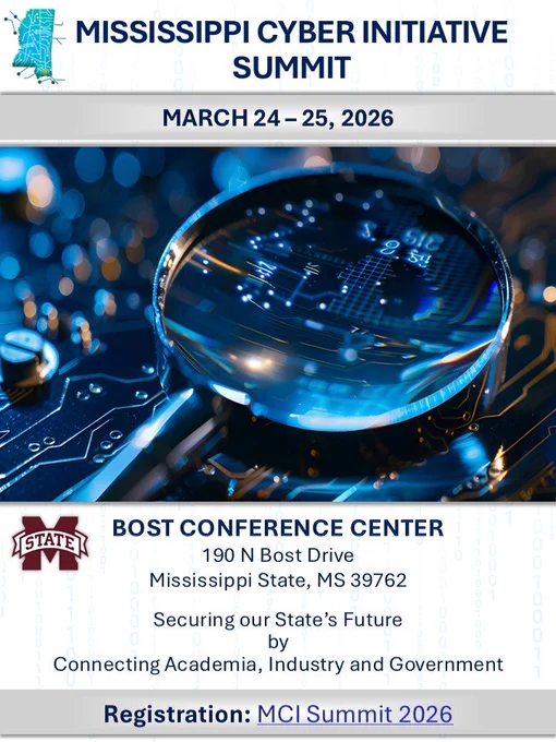 MCI Flyer announcing event taking place at the Bost Conference Center, Starkville Ms.