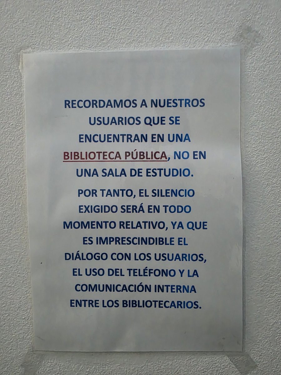 El rollo que se han marcado los bibliotecarios para poder estar de charleta.