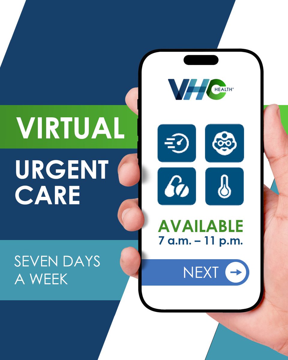 LifeAtVHCHealth's tweet image. Introducing VHC Health’s new virtual urgent care powered by HealthTap – video visits for everyday concerns with board-certified doctors.

No travel. Just help when it counts.

Save this post so care is only a tap away when you need it. 📱

Learn more: healthtap.com/for/vhc
