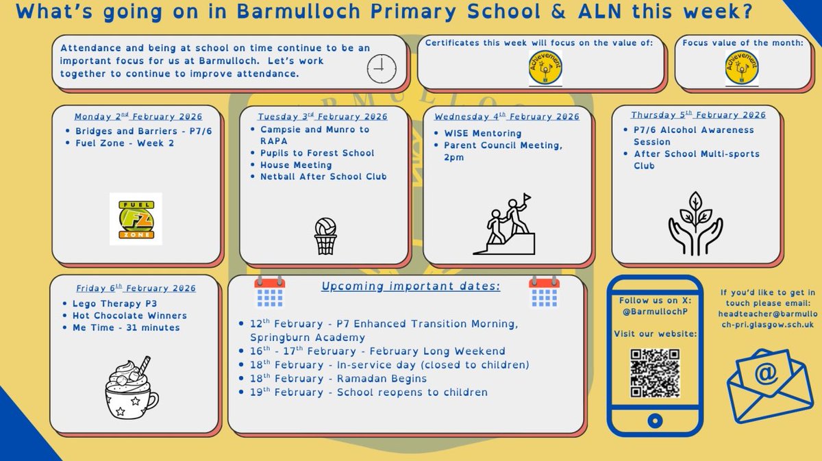 BarmullochP's tweet photo. Family friendly calendar for w.b. 02.02.26 calendar 🗓️ https://t.co/qpN5UuiVyy