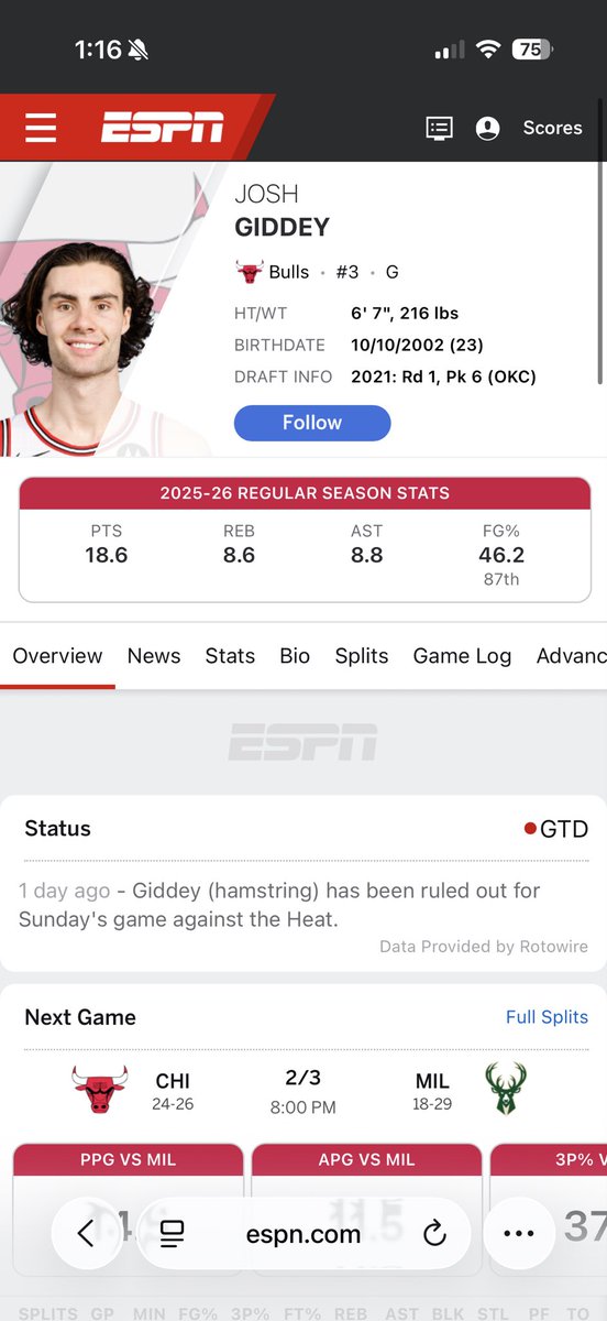 Jakobe_52's tweet photo. @owabie2000 @BullsMuse_ @ShamsCharania I think him getting hurt definitely hurt his chances but he’s almost averaging a triple double THIS season https://t.co/vuz9krDYSh