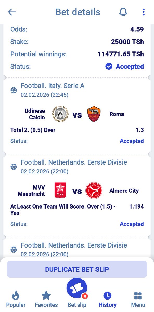 Football Coupon  on #Paripesa 

Code; 👉HQXPU   Odds 👉2+.

Jisajili na #Paripesa hapa👇👇

cutt.ly/irGUQeNu

Promocode; ANGEL2019

Jiunge na group la mikeka Bure 
chat.whatsapp.com/EYK8QO3Z3UY6RW…

Bet kistaarabu