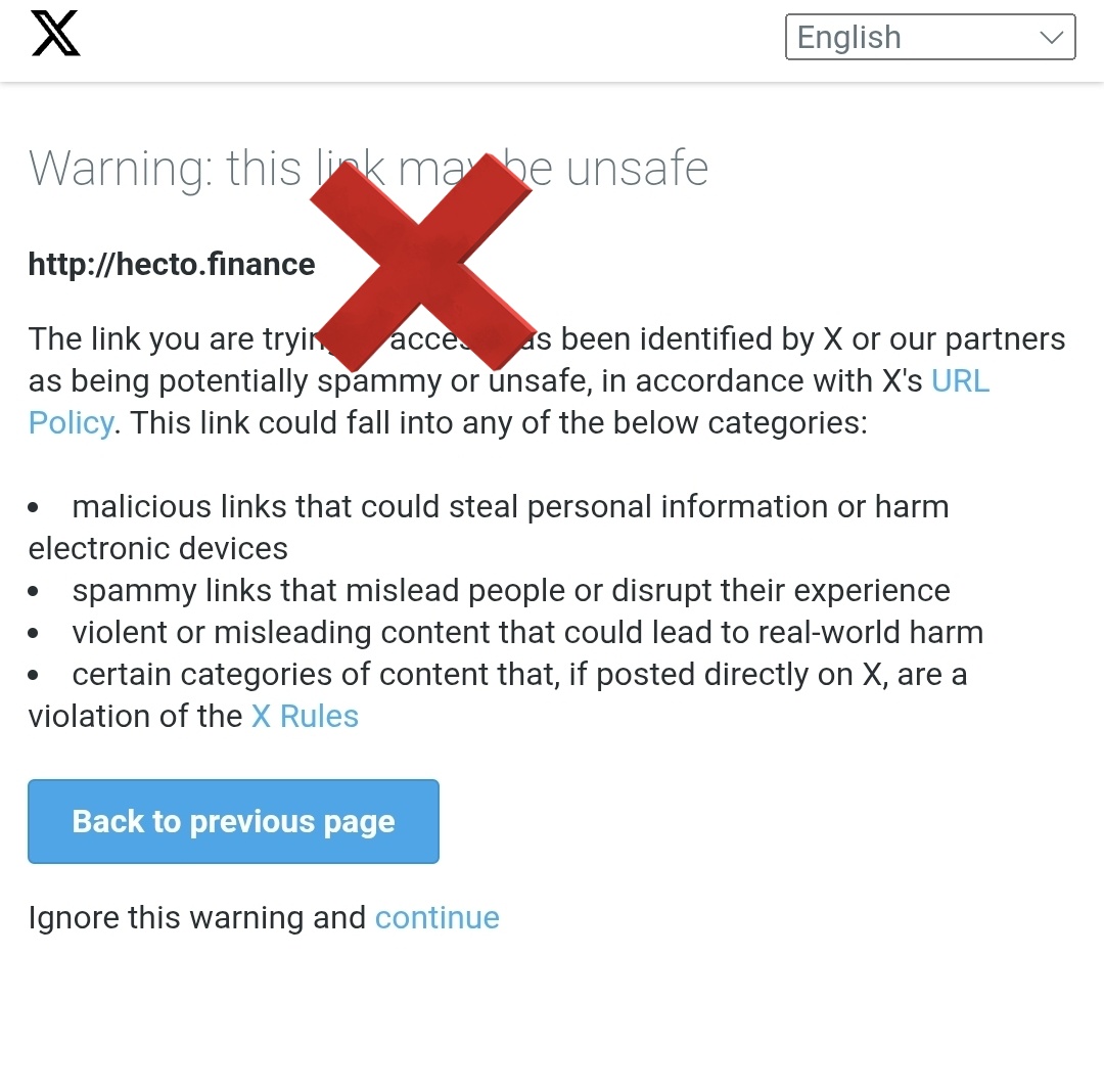 I think there is something wrong with the link on hecto finance's bio

<a href="/hectofinance/">Hecto</a> can you please make a correction to your website link as X has flagged it and i feel is just an undetected error from the website link

The link has "http" instead of "https"

So it reflects this