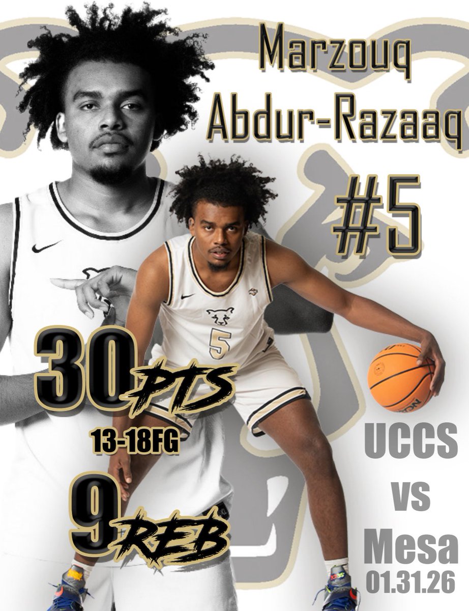 UCCSMBB's tweet photo. @AbdurMarzouq put on a SHOW vs Colorado Mesa 👀

#TeamUCCS https://t.co/3EDgsflNaQ