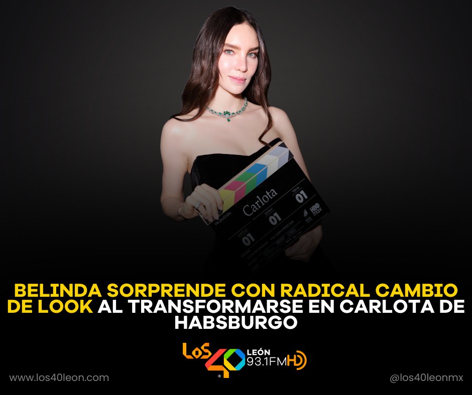 La cantante y actriz #Belinda dejó atrás su icónica melena rubia para lucir un cabello castaño oscuro con motivo de su nuevo papel como #CarlotaDeHabsburgo, en una ambiciosa serie histórica producida por #SonyPicturesTelevision 👑🔥
los40leon.com/post/belinda-s…
