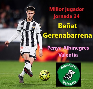 La penya Albinegres Valentia de l'agrupació de penyes <a href="/FEDPECAS/">FEDPECAS</a> ha triat com a millor jugador del <a href="/CDCastellon/">CD Castellón</a> en la jornada 24 a...
Beñat Gerenabarrena <a href="/bgeresito/">bgerenabarrena</a>
<a href="/haralabob/">Haralabos Voulgaris</a>