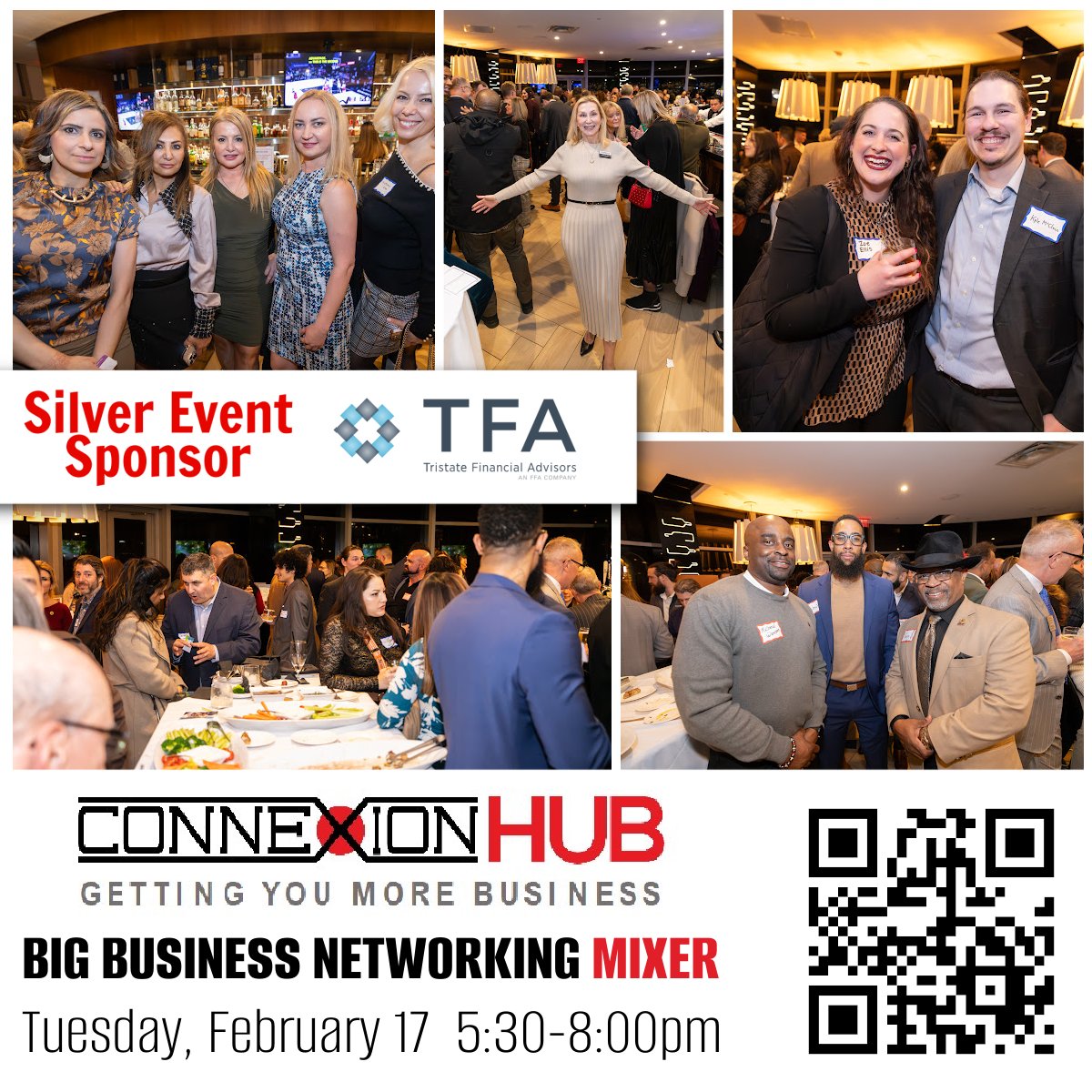 ConneXionHUB's tweet image. 𝗜𝗧’𝗦 𝟮 𝗪𝗘𝗘𝗞𝗦 𝗧𝗢𝗡𝗜𝗚𝗛𝗧!
COME MEET YOUR NEXT BEST CLIENT! 𝗕𝗶𝗴 𝗕𝘂𝘀𝗶𝗻𝗲𝘀𝘀 𝗡𝗲𝘁𝘄𝗼𝗿𝗸𝗶𝗻𝗴 𝗘𝘃𝗲𝗻𝘁!
Tues, Feb 17  5:30–8pm, Chima’s, Tysons
𝗔𝗟𝗟 𝗜𝗡𝗙𝗢 𝗛𝗘𝗥𝗘 chevents.biz/mixer

#NOVA #DMVNetworking #Tysonsnetworking #TysonsVA