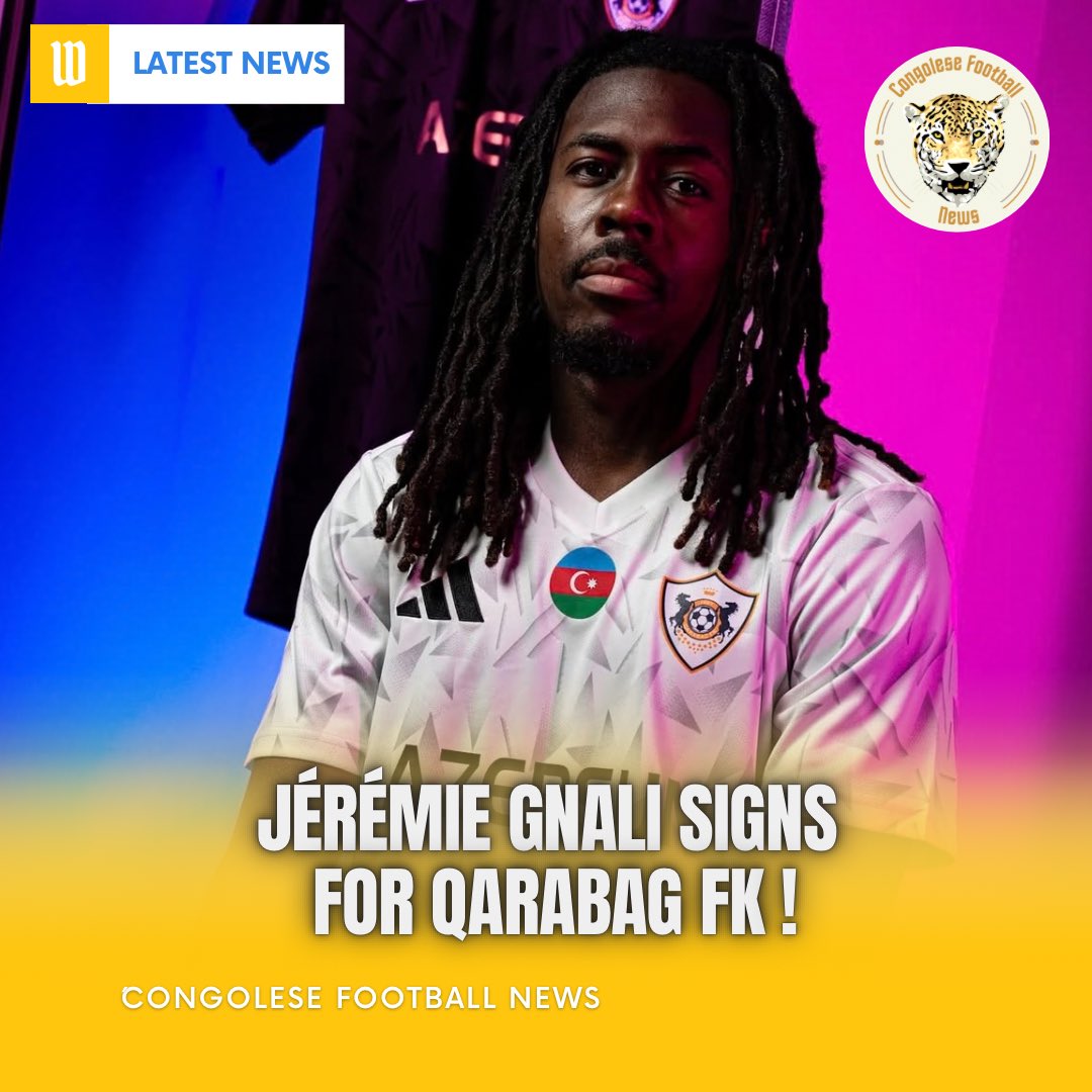 CongoleseFNews's tweet photo. ✍🏾 Jérémie Gnali (2002) 🇫🇷🇨🇩 va découvrir la Champions League 🇪🇺 !
Le latéral gauche d’origine congolaise 🇨🇩 quitte l’AEK Larnaca (D1 🇨🇾) et signe au Qarabag FK (D1 🇦🇿) jusqu’en 2028.
Les azerbaïdjanais affronteront Liverpool 🏴 en playoffs.
#RDC #QFK #UCL #AEKL https://t.co/ZXJzTXr19t