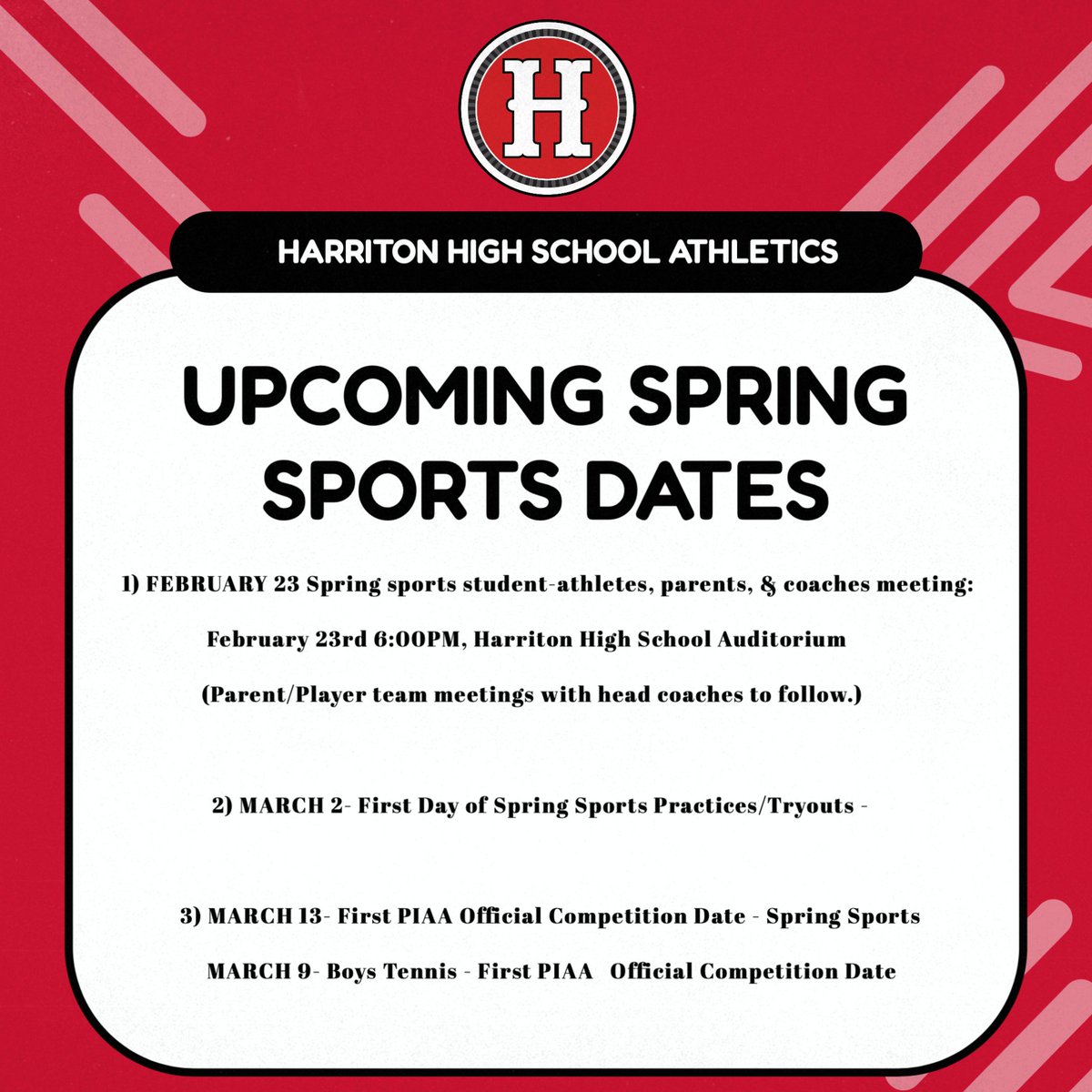 Harriton Athletic Department tweet media