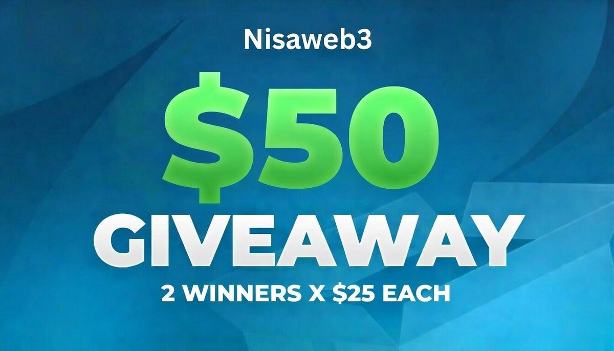 NisaWeb3's tweet image. — 𝗚𝗜𝗩𝗘𝗔𝗪𝗔𝗬 🔮✨

 ▪️ We’re 𝗴𝗶𝘃𝗶𝗻𝗴 𝗮𝘄𝗮𝘆 $50 in $USDT to 2 winners!

1️⃣ RT &amp;amp; Like
2️⃣ Follow @RealFish 🔔

Ends in 48 Hours ⏱️