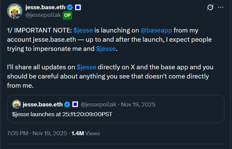 👍#BASE

Base co-founder Jesse Pollak said on X that the Base core team will not secretly “pump” assets or manipulate markets by coordinating private capital deployments to drive prices toward predetermined outcomes. He noted that such actions would unfairly disadvantage other
