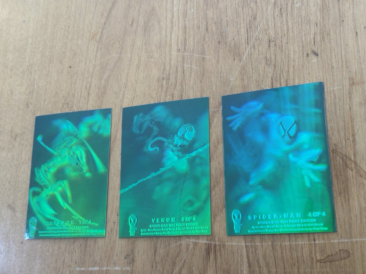 1994  Hologram Cards Marvel Fleer First Edition #1 #3 #4  
🔗 ebay.com/itm/3067326053…  🕷️
 #ad