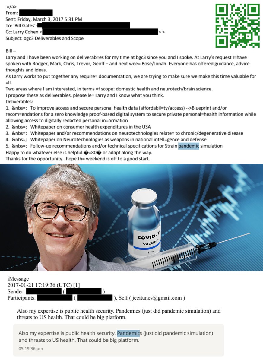 <a href="/POTUS/">President Donald J. Trump</a> <a href="/SFGate/">SFGATE</a> <a href="/googledrive/">Google Drive</a> <a href="/Eminem/">Marshall Mathers</a> Bill Gates Discussing 📧📧📧
Plandemic Simulation 🦠🦠🦠
Back In 2017 With Epstein 2⃣0⃣1⃣7⃣
x.com/NotOpCue/statu…

"Whitepaper and/or recommendations on neurotechnologies relate= to chronic/degenerative disease 

Whitepaper on Neurotechnologies as weapons in national