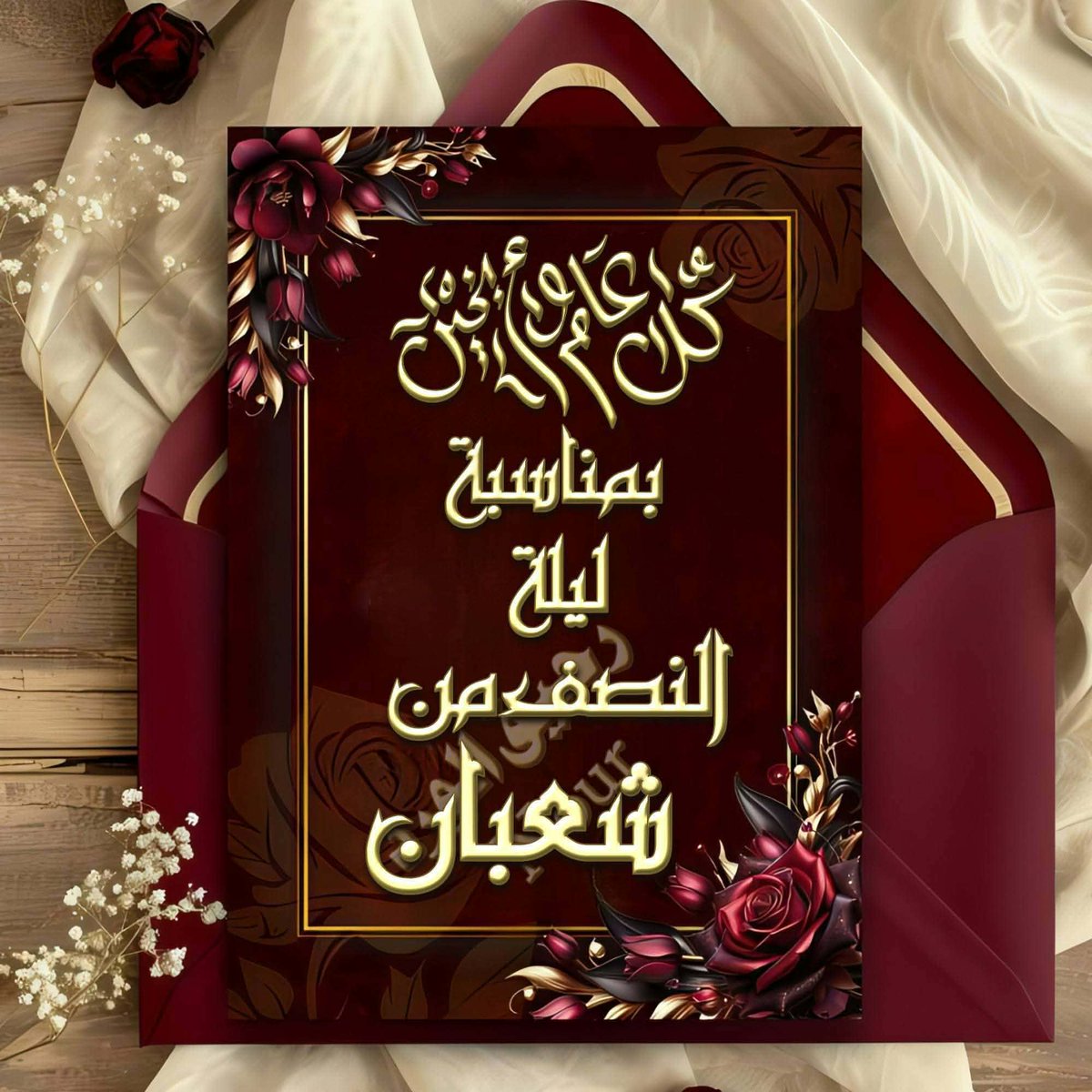 🤲🌙 كل عام وانتــــــ☆بخير☆ـــــم
🤲🌙 بمنـــــاسبة ليــــــلة
🤲🌙 النصـــــف من شعبـــــان المبــــــاركة
🤲🌙 نتقدم بأطيب واجمل التهاني
🤲🌙 وأصدق الدعوات
🤲📿 سائلين المولى عز وجل
🤲📿 أن يعيدها بالخير واليمن والبركات
🤲📿 وأن تكون ليلة جابرة للقلوب
🤲📿 ساترة للعيوب