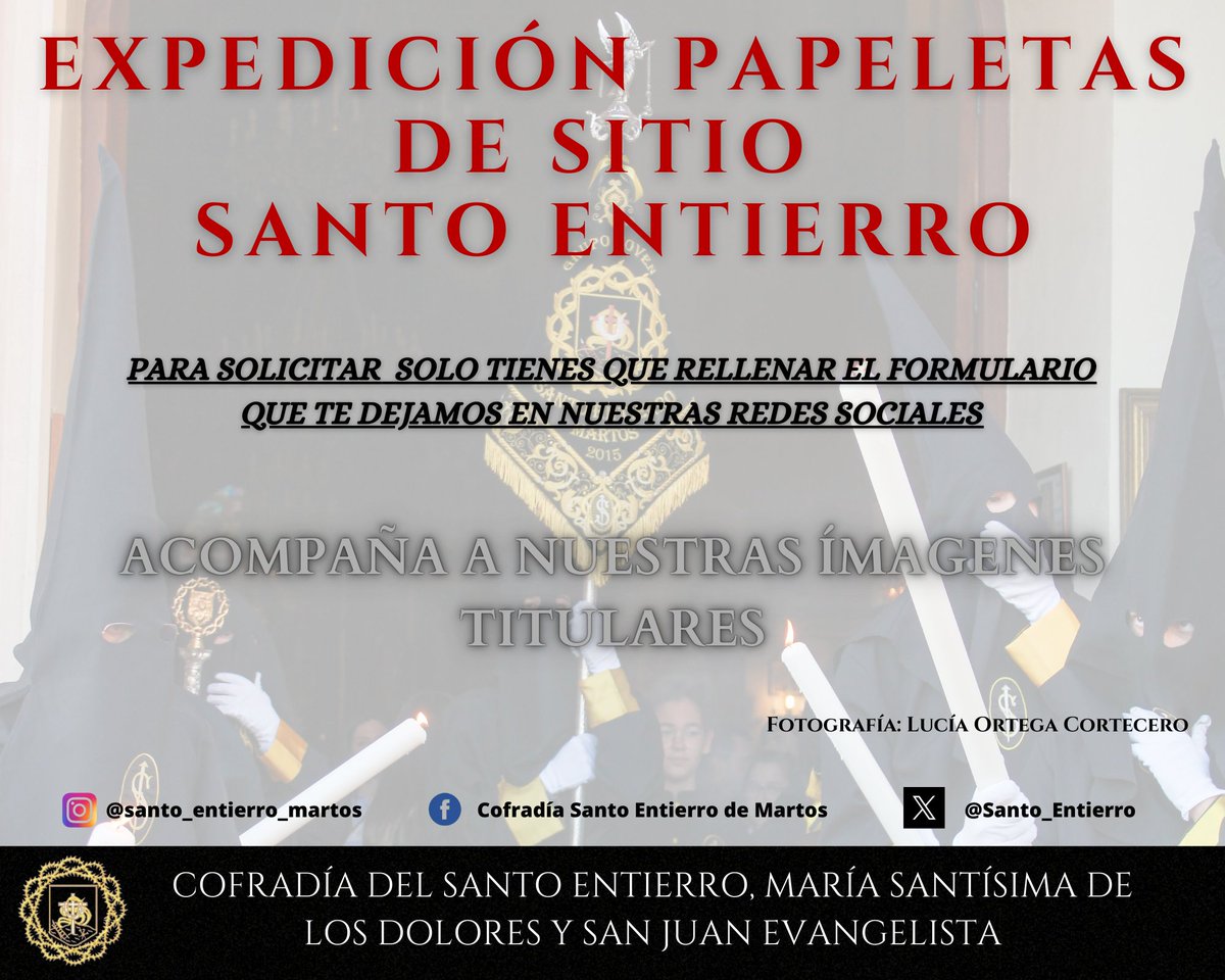 | 𝐂𝐎𝐑𝐓𝐄𝐉𝐎 𝟐𝟎𝟐𝟔 |

forms.gle/oCdNrLHSzRHkXC…

#𝐒𝐚𝐧𝐭𝐨𝐄𝐧𝐭𝐢𝐞𝐫𝐫𝐨𝐌𝐚𝐫𝐭𝐨𝐬
#𝐂𝐨𝐟𝐫𝐚𝐝𝐢́𝐚𝐬𝐌𝐚𝐫𝐭𝐨𝐬
#𝐀𝐭𝐚𝐫𝐝𝐞𝐜𝐞𝐫𝐃𝐞𝐥𝐕𝐢𝐞𝐫𝐧𝐞𝐒𝐬𝐚𝐧𝐭𝐨
#𝐌𝐚𝐫𝐭𝐨𝐬