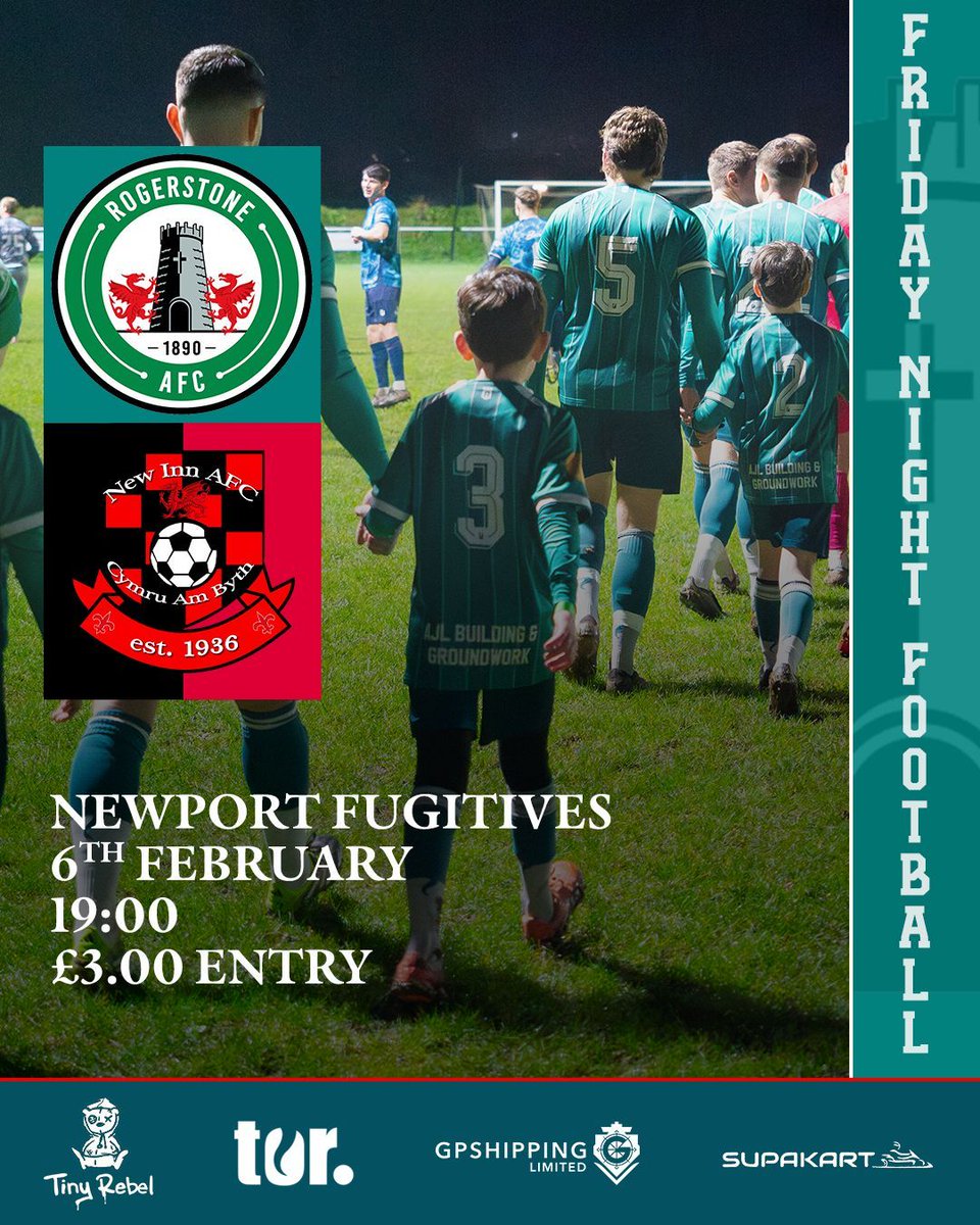 RogerstoneAFC's tweet image. Friday Night Football

We have another Friday night game as @NewInnAFC visit The Fugies in the GCFA Senior Cup

🏟️ Newport Fugitives
⚽ 19:00
🎟️  £3 adults, FREE under-16s
🅿️ Serennu Children's Centre NP10 9LY 

#BleedGreen