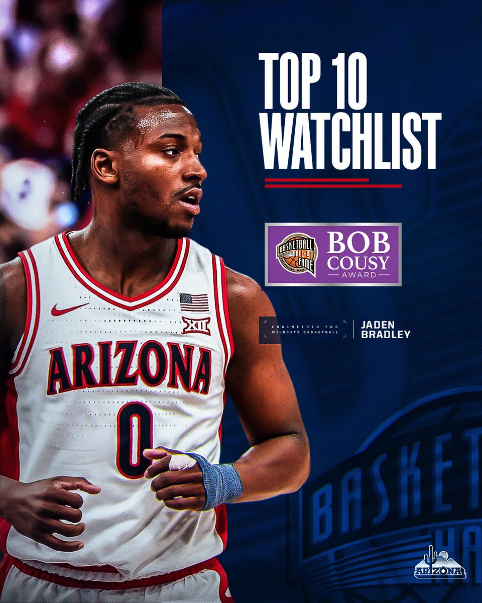 ArizonaMBB's tweet image. JB has been added to the Bob Cousy Award Mid-Season Top 10 👀