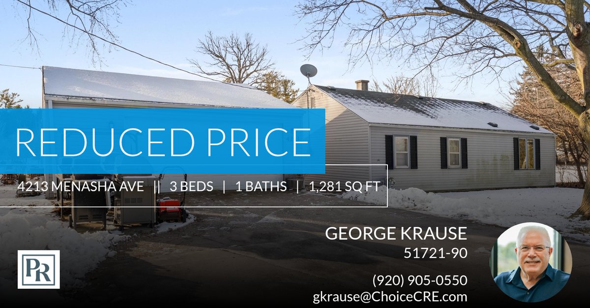gkrause's tweet photo. 📍 Reduced Price 📍 This recently reduced home at 4213 Menasha Ave in Manitowoc won't last long, so, don't wait to set up a showing! Reach out here or at (920) 905-0550 for more information!

George Krause
Broker Manager
Park Regen... https://t.co/8KRoFHRwjp https://t.co/QxpaY8e3oC