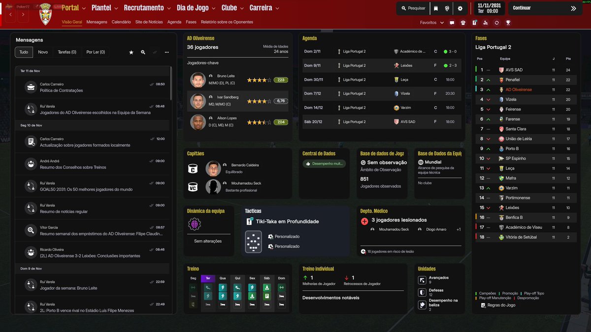 [PT/EN] Inicio promissor, vamos ver o que nos espera (AD Oliveirense T7 Ep2) | FM 26 | <a href="/5M_Esports/">5M ESPORTS</a> 
twitch.tv/poker_77_