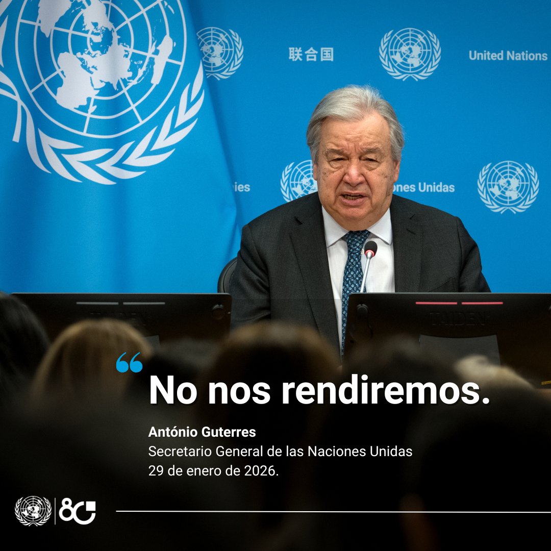 “Los problemas globales no se resolverán ni con imposiciones de una sola potencia ni con un mundo dividido en bloques rivales”.

– <a href="/antonioguterres/">António Guterres</a> .

En tiempos difíciles, la ONU sigue firme en su compromiso con la paz, la justicia y el progreso para todos.

“No vamos a