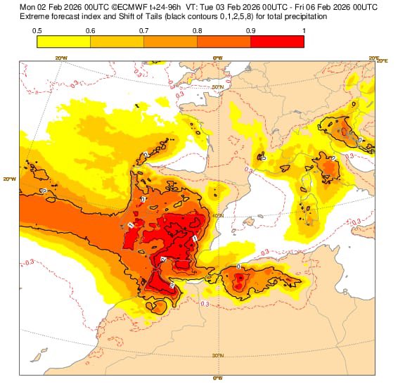 samurivas_meteo's tweet photo. Esos más de 300 litros en Sierra Nevada en 1-2 días junto a ese chorro de humedad proveniente de latitudes subtropicales, meten miedo al propio miedo.

Situación muy complicada la que se prevé a partir del miércoles. https://t.co/WnDlQDC2QJ