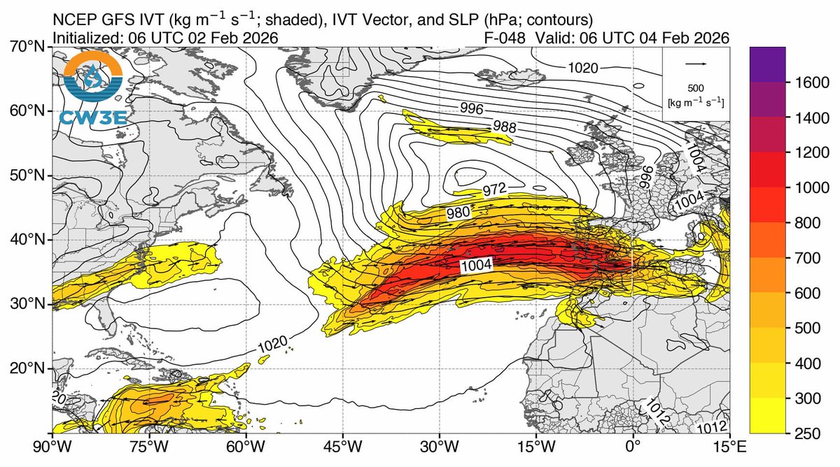 Esos más de 300 litros en Sierra Nevada en 1-2 días junto a ese chorro de humedad proveniente de latitudes subtropicales, meten miedo al propio miedo.

Situación muy complicada la que se prevé a partir del miércoles.