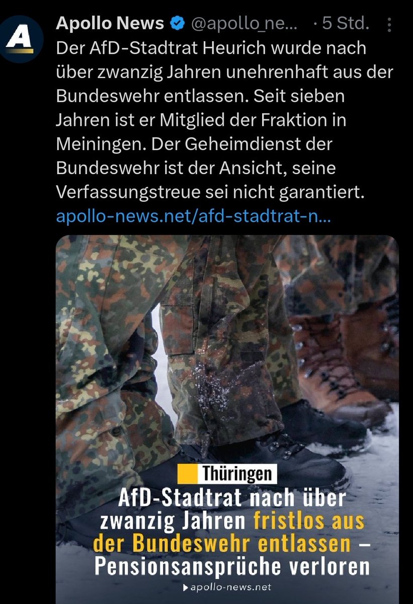 Der Fall von Christoph Heurich- Ein 41-jähriger Familienvater und Major der Bundeswehr, der über 20 Jahre lang ohne Beanstandungen gedient hat – seit 2004 im Dienst. 2015 tritt er der AfD bei, aus Eurokritik heraus, und engagiert sich seit sieben Jahren ruhig und unauffällig als