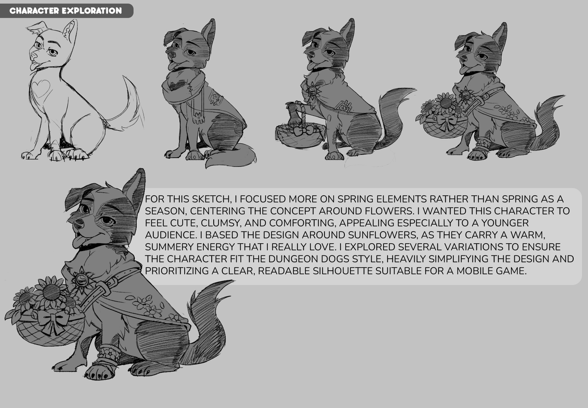 Pud_b3ar's tweet photo. I worked on these characters as part of an art test inspired by Castle Cats / Dungeon Dogs. It was a challenging and very rewarding process, especially for learning how to adapt to an existing art style while keeping character personality. https://t.co/dK4IKmZXdN