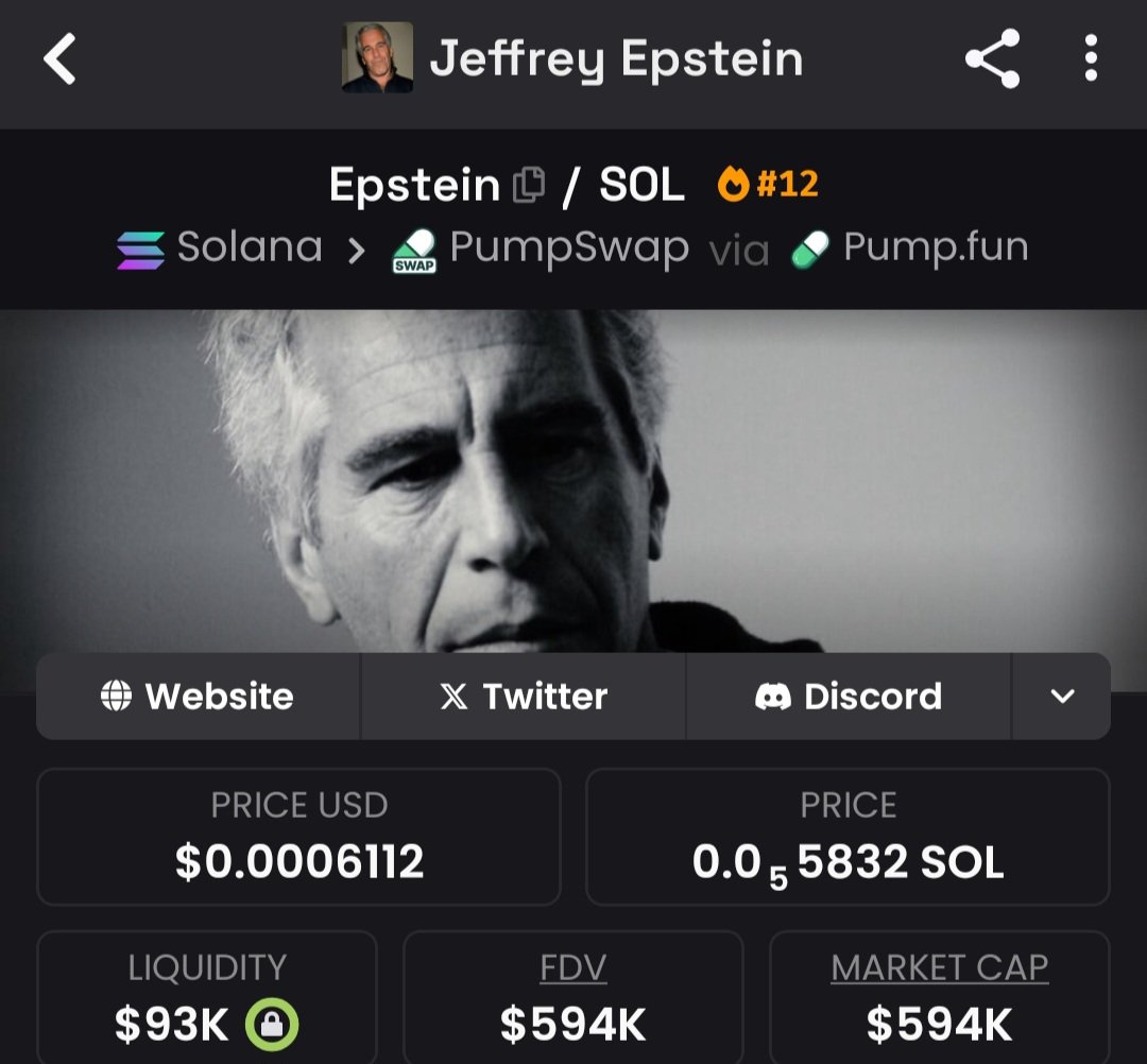 $EPSTEIN Follow for VIP crypto vibes &amp; real-time updates 👀

MC: $110K → $594K
Private TG stacking gains 💸
Flow strong, buyers active, trend turning 📈

EF228ijSZdSampJMvhLUiijJGP5PTH1Z17i71JR5pump

#Solana #memecoin