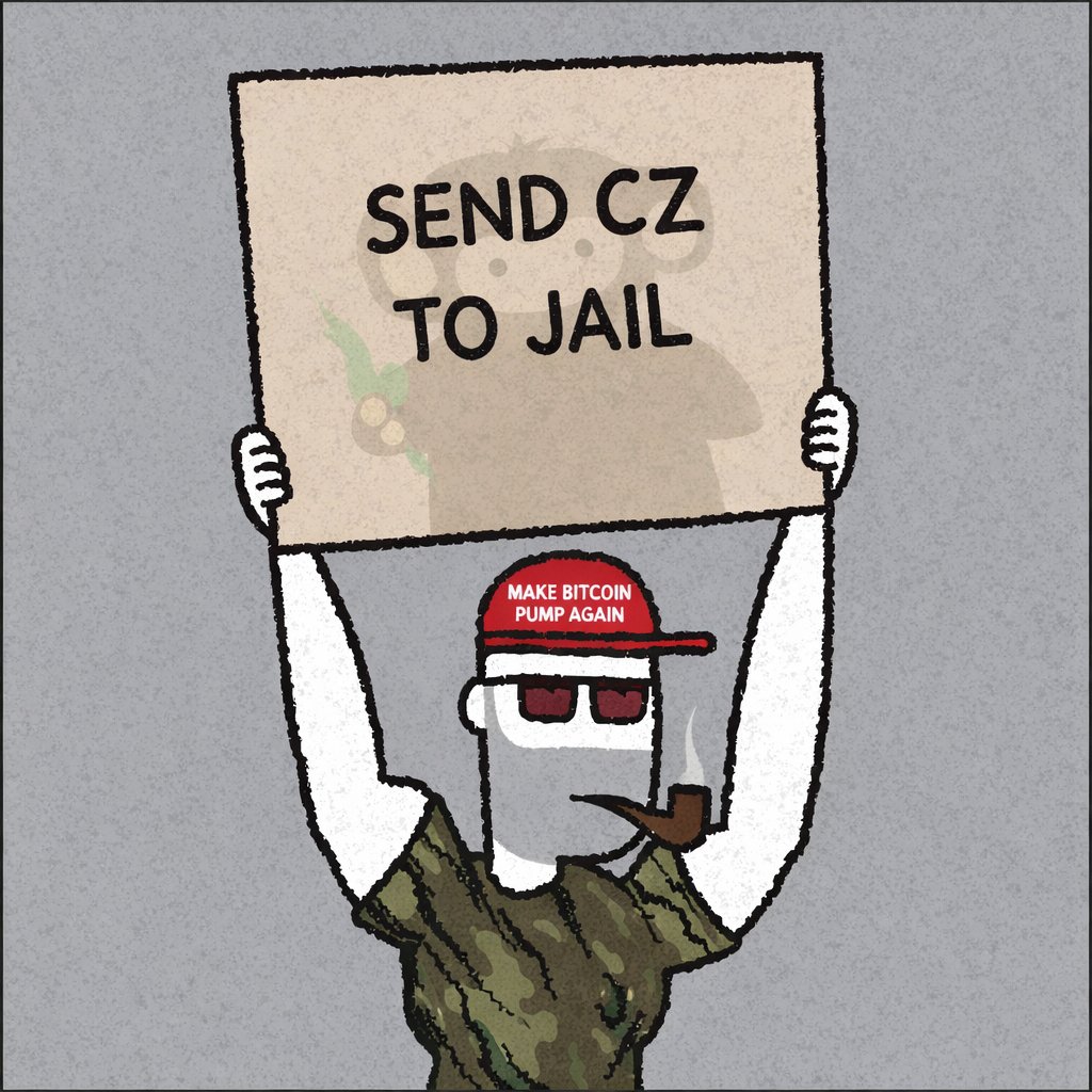 TroyCaylak's tweet photo. Make Bitcoin Pump Again and Send CZ to JAIL. It's that simple. https://t.co/Q0qMK5XFkd