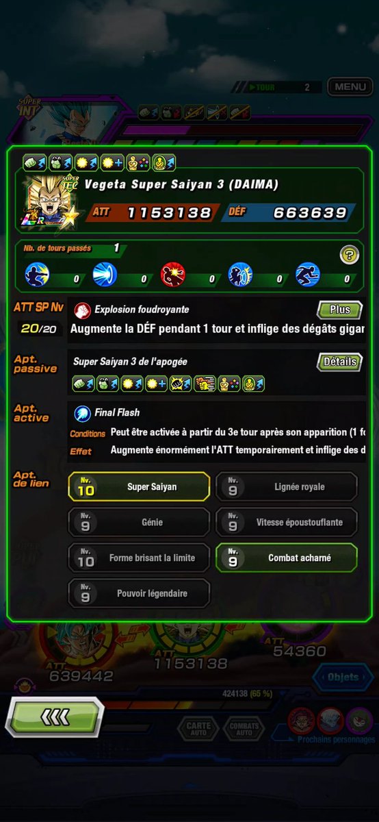 SnowGan28's tweet photo. @dokkan_global [Earth-Shattering Climax] Super Saiyan 3 Vegeta (DAIMA) Passive Skill doesn't work properly : his critical hit support can't be activated every turn even if the conditions are met. Either the current effect or the skill description is incorrect. Please investigate. #DokkanBattle https://t.co/SRtXgZ4ulS
