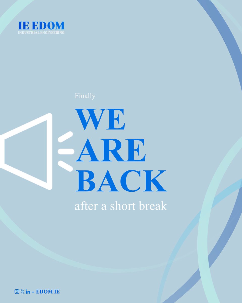 edom_ie's tweet photo. We’re back with fresh energy and stronger ideas 💙⚙️
Stay tuned! https://t.co/XMacRXYrVK