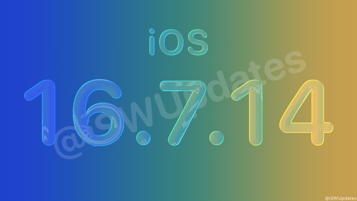 iSWUpdates's tweet photo. iOS 16.7.14 (20H370) has been released. #iOS16714 https://t.co/NmbrVebn0O