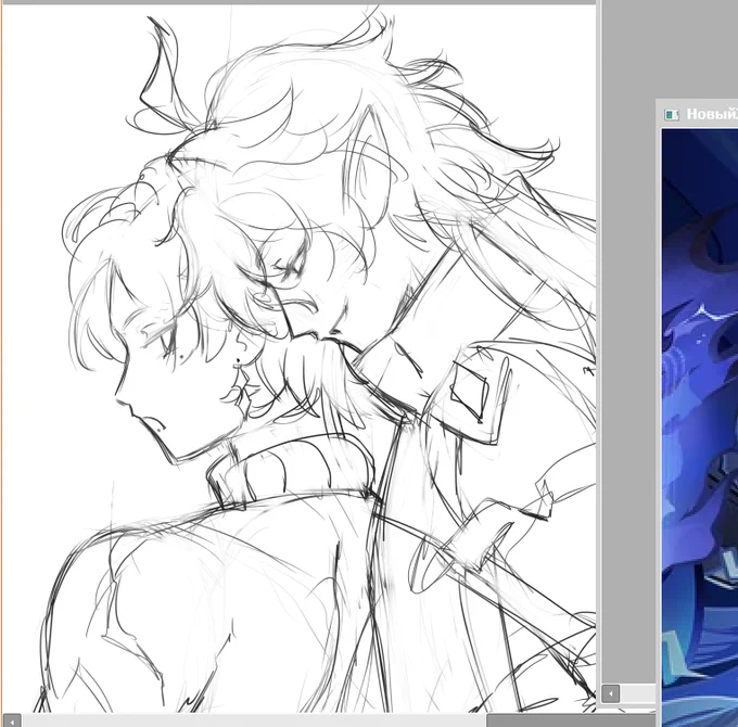i like how they look at each other .... wip 