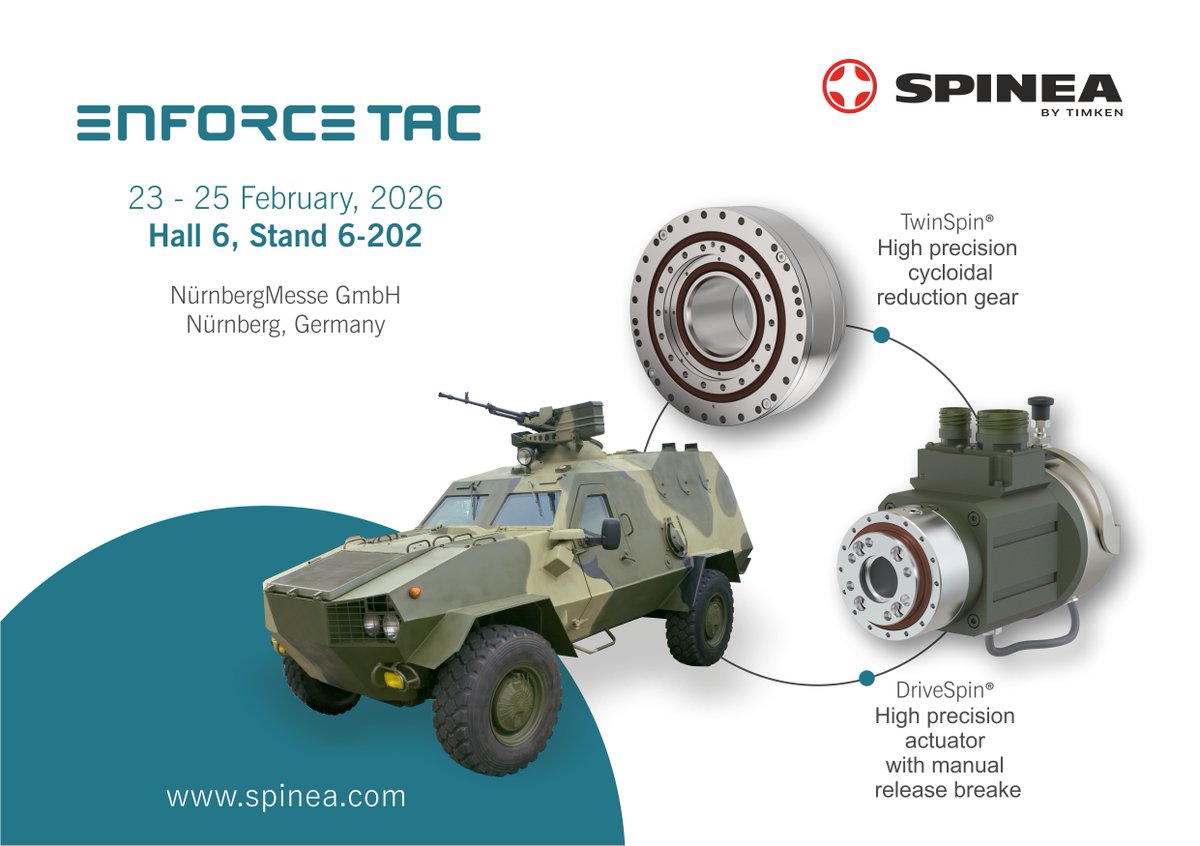 #SPINEA will be exhibiting at Enforce Tac 2026 - the international exhibition for security and defense professionals.

Visit us at Hall 6, Stand 6-202 
🗓️ 23 - 25 February, 2026
📍 NürnbergMesse, Nürnberg, Germany